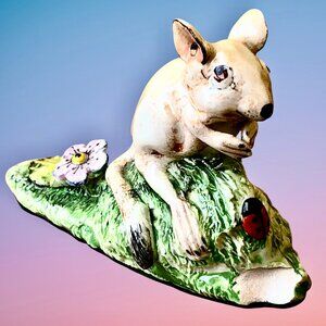 Basil Matthews Britsh Art Vintage Figurine Mouse Rat Kangaroo Sticker DAMAGED